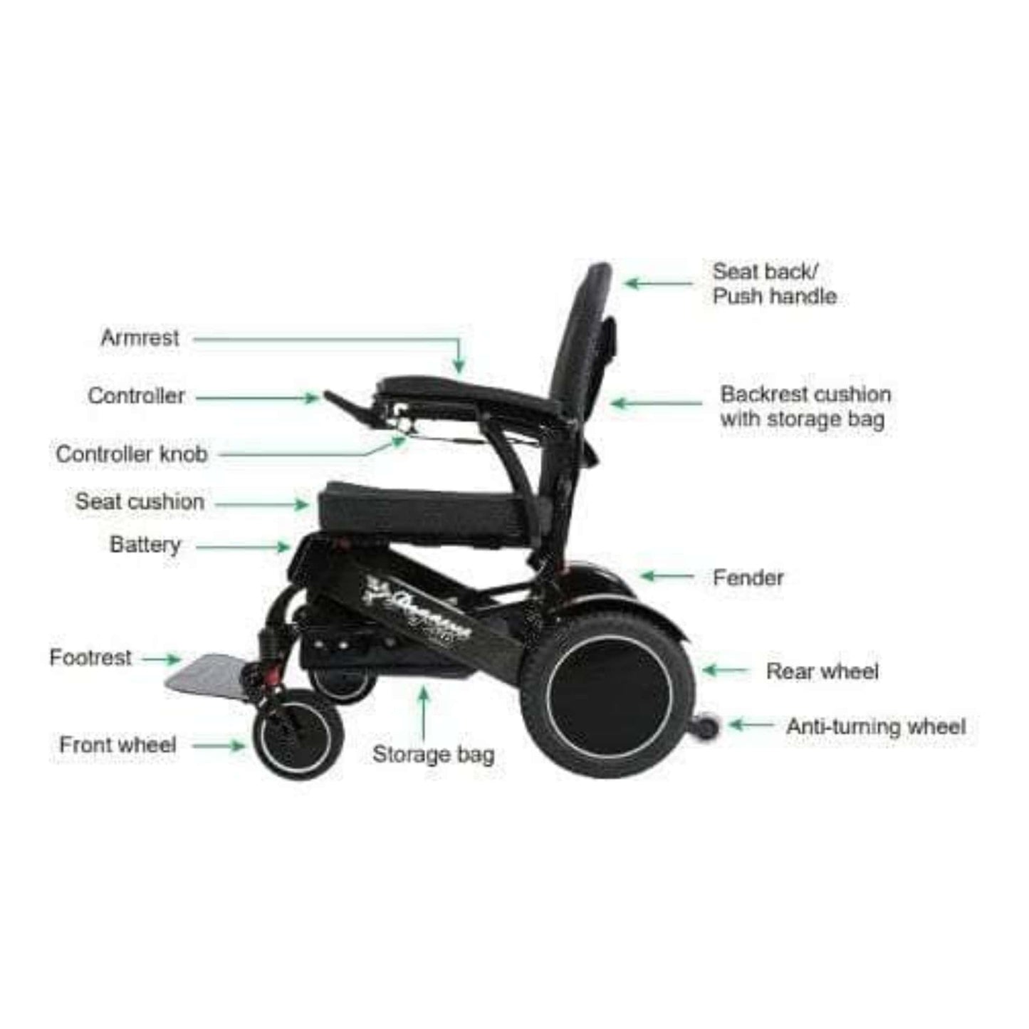 Pegasus Plus HD Bariatric Foldable Wheelchair
