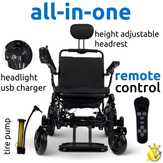 ComfyGo Majestic IQ-8000 Remote Controlled Folding Lightweight Electric Wheelchair