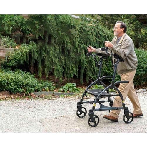 UpWalker Lite Upright Walker Rollator With Seat And Brakes
