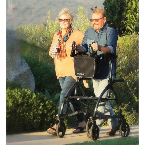 UpWalker Lite Upright Walker Rollator With Seat And Brakes
