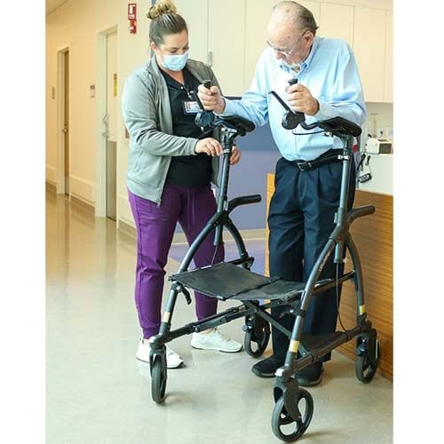 UpWalker Lite Upright Walker Rollator With Seat And Brakes