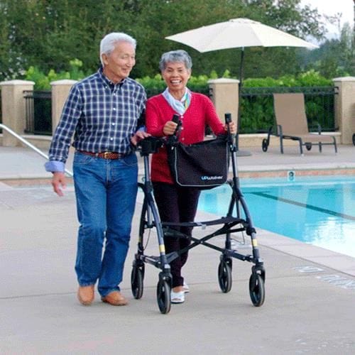UpWalker Standard Upright Walker Rollator With Seat And Brakes H200